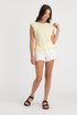 Jolene-Cropped Ruffle Tank